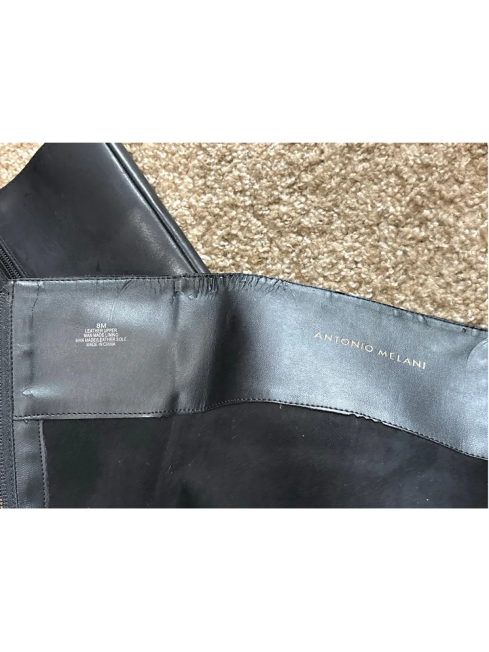 Women's Antonio Melani Black Over the Knee Boots Size 8